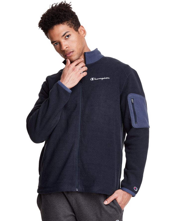 Champion Polar Fleece Full Zip Jas Heren - Donkerblauw - Belgie 1849VUHXB